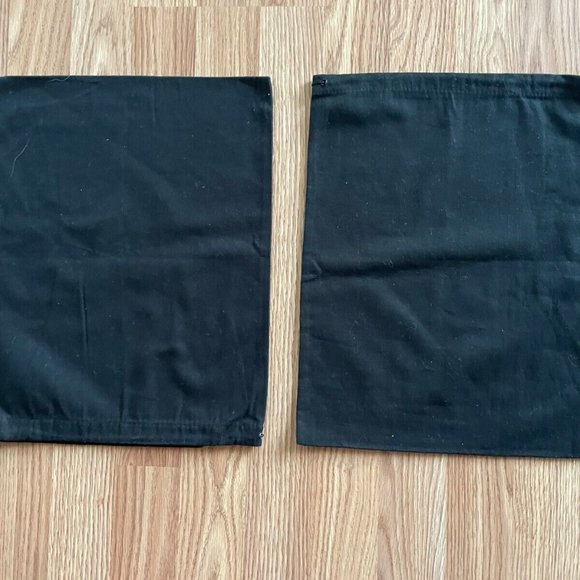 Billionaire Dust Bag Draw String Black Cotton Storage Bag Set of 2 Authentic - Picture 5 of 11